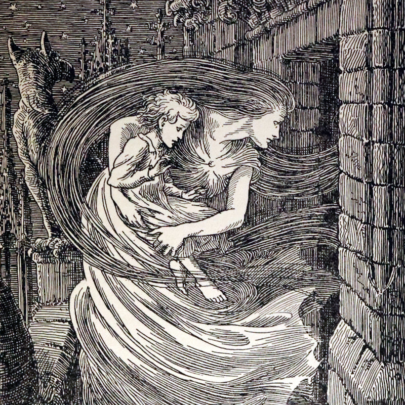 1924 Rare First Edition - AT THE BACK OF THE NORTH WIND Illustrated by Francis Donkin Bedford.