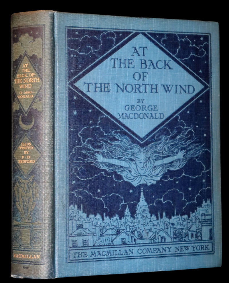 1924 Rare First Edition - AT THE BACK OF THE NORTH WIND Illustrated by Francis Donkin Bedford.
