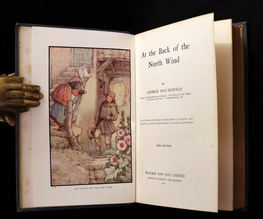 1911 Rare Book - AT THE BACK OF THE NORTH WIND Illustrated by Frank C. Pape.