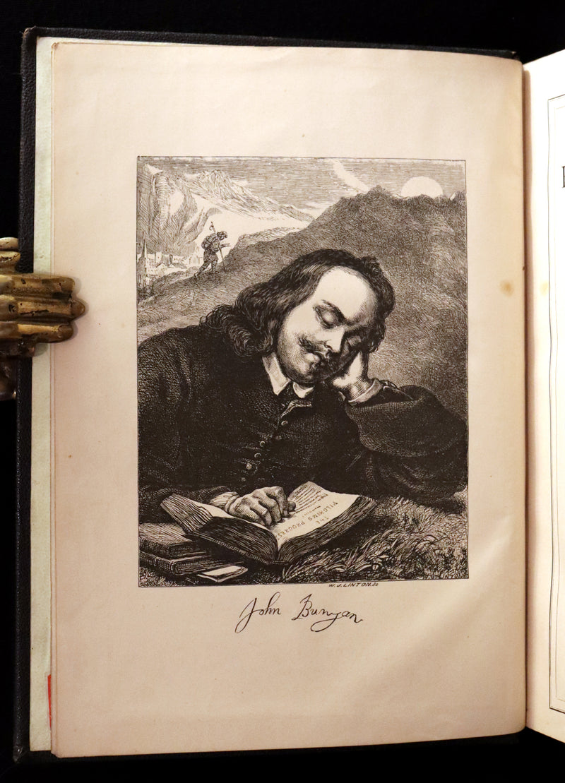 1870 Rare Victorian Book - The Pilgrim's Progress illustrated by Henry Courtney Selous & M. Paolo Priolo.