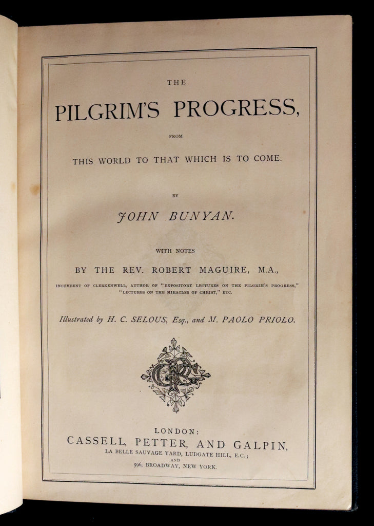 1870 Rare Victorian Book - The Pilgrim's Progress illustrated by Henry ...