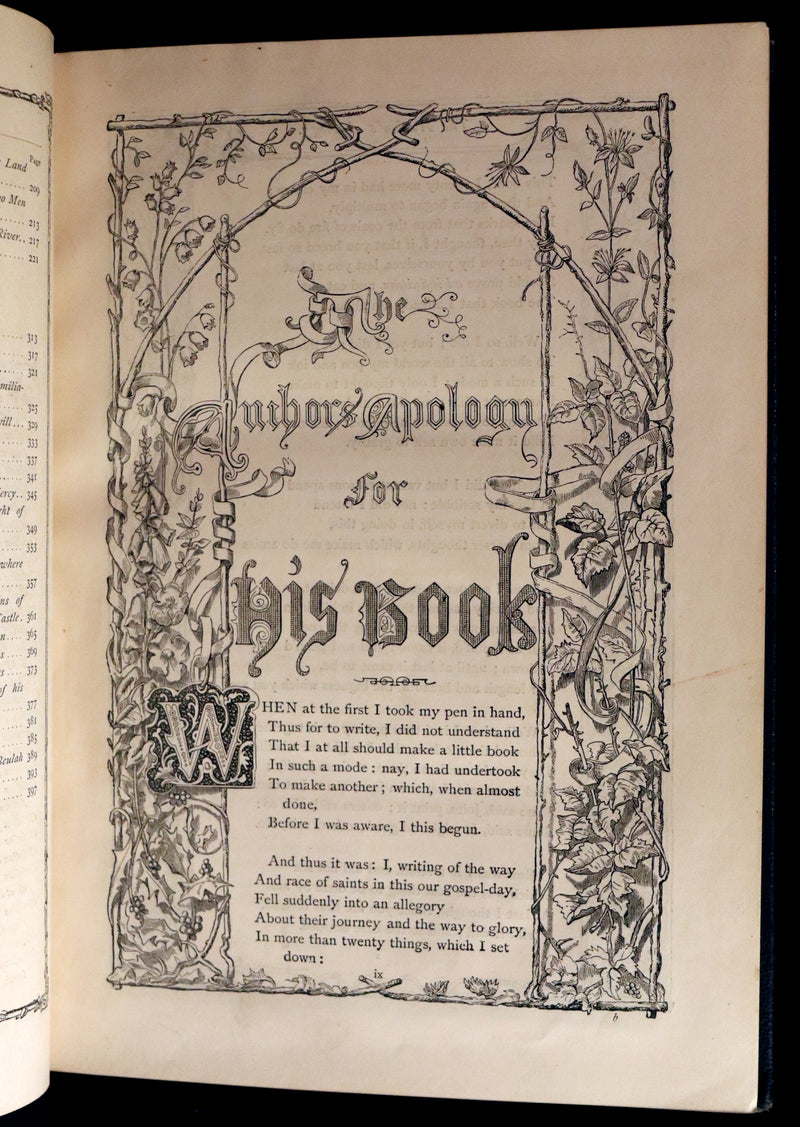 1870 Rare Victorian Book - The Pilgrim's Progress illustrated by Henry Courtney Selous & M. Paolo Priolo.