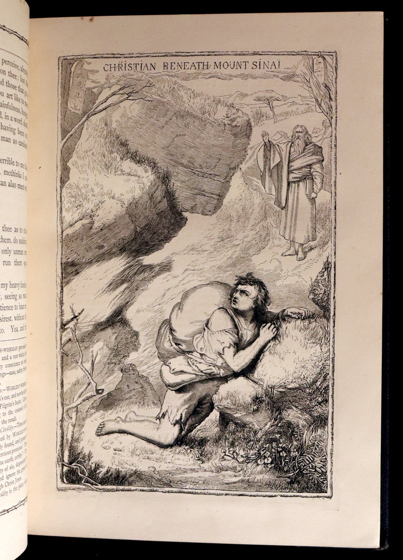 1870 Rare Victorian Book - The Pilgrim's Progress illustrated by Henry Courtney Selous & M. Paolo Priolo.