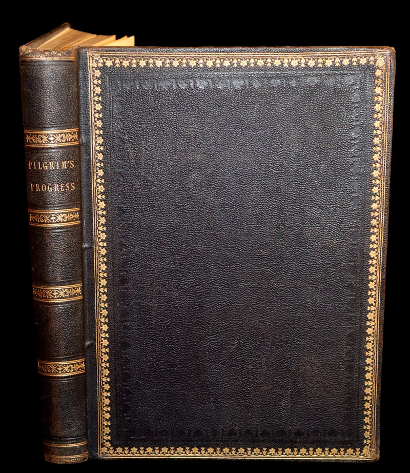 1870 Rare Victorian Book - The Pilgrim's Progress illustrated by Henry Courtney Selous & M. Paolo Priolo.