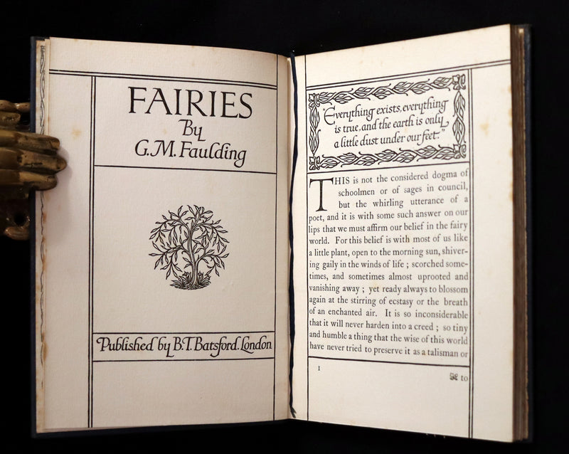 1913 Rare Book - FAIRIES by G.M. Faulding being A Fellowship Book. First Edition.