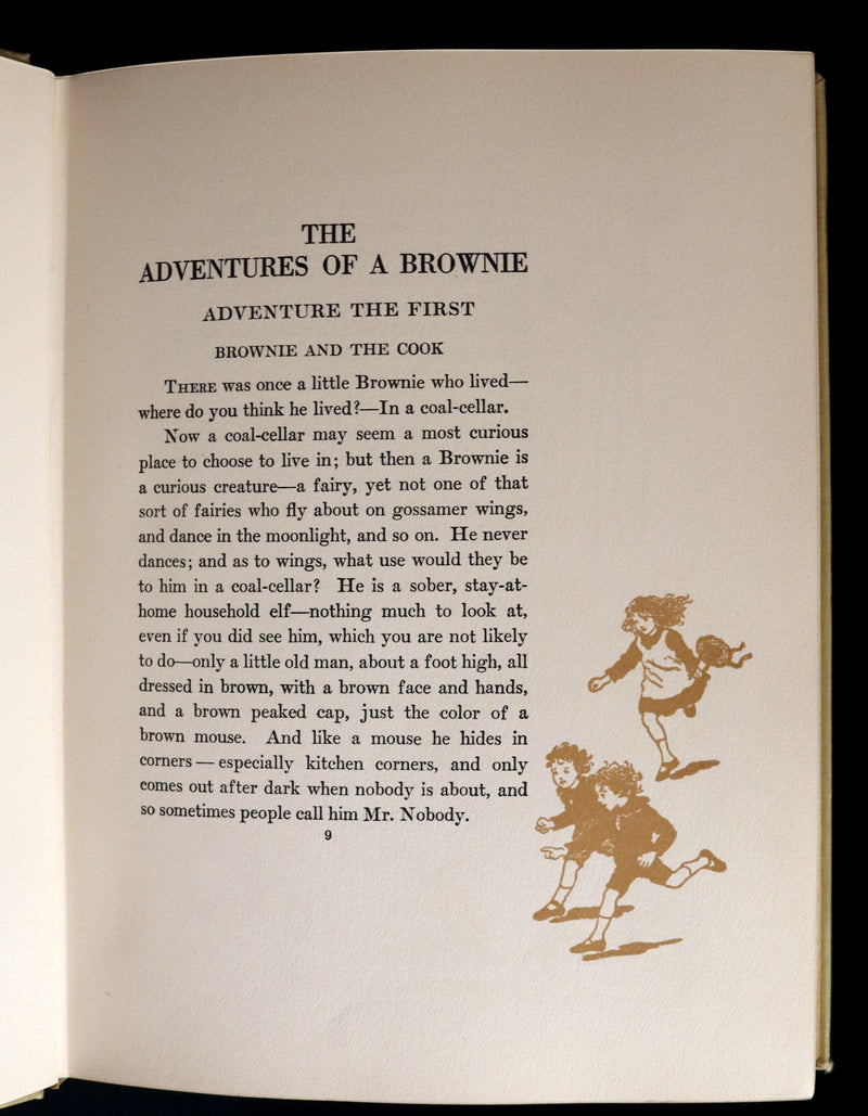 1922 First Gift Edition - Adventures of a Brownie by Miss Mulock & illustrated by Maria L. Kirk.