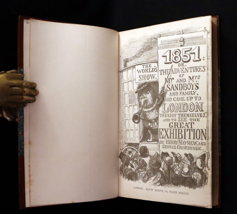 1851 Rare First Edition - Cruikshank - The World's Show, 1851 Great Exhibition or, The Adventures Of Mr And Mrs Sandboys And Family.