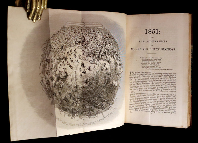 1851 Rare First Edition - Cruikshank - The World's Show, 1851 Great Exhibition or, The Adventures Of Mr And Mrs Sandboys And Family.