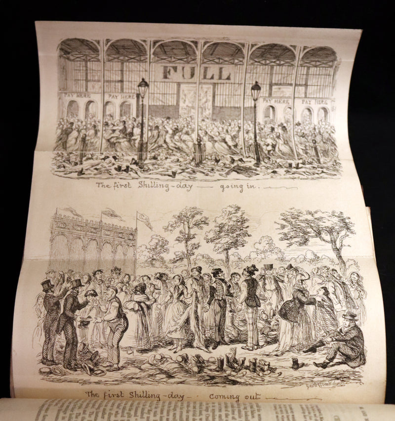 1851 Rare First Edition - Cruikshank - The World's Show, 1851 Great Exhibition or, The Adventures Of Mr And Mrs Sandboys And Family.