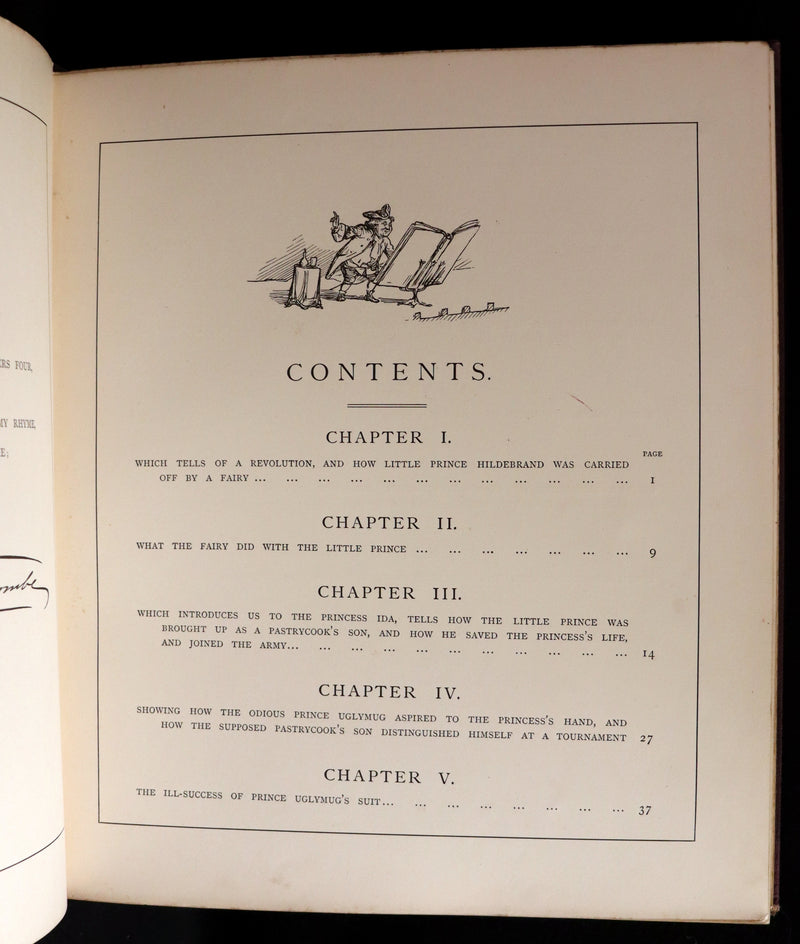 1880 Scarce Victorian First Edition ~ The Story of Prince Hildebrand and the Princess Ida With 110 illustrations by the Major T.S. Seccombe.
