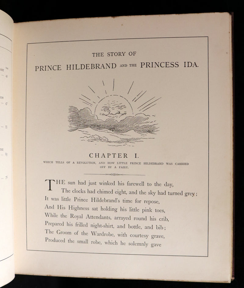 1880 Scarce Victorian First Edition ~ The Story of Prince Hildebrand and the Princess Ida With 110 illustrations by the Major T.S. Seccombe.