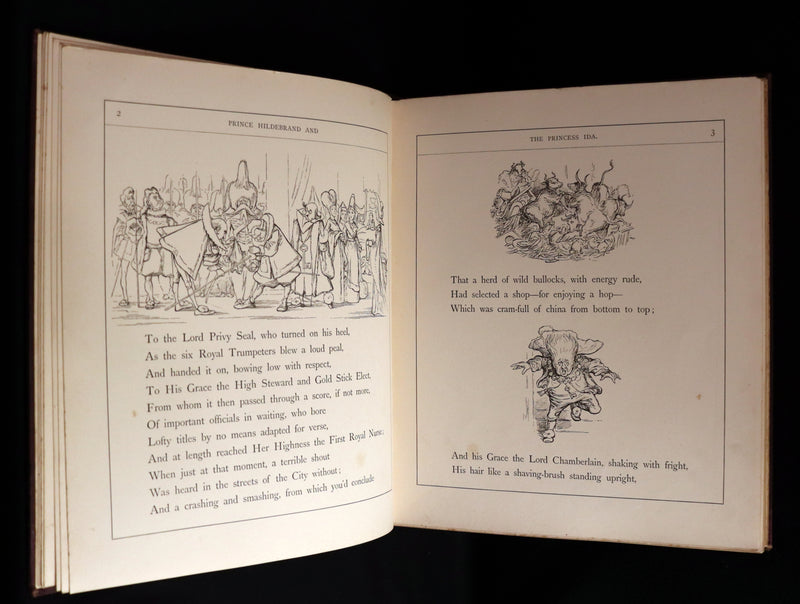1880 Scarce Victorian First Edition ~ The Story of Prince Hildebrand and the Princess Ida With 110 illustrations by the Major T.S. Seccombe.