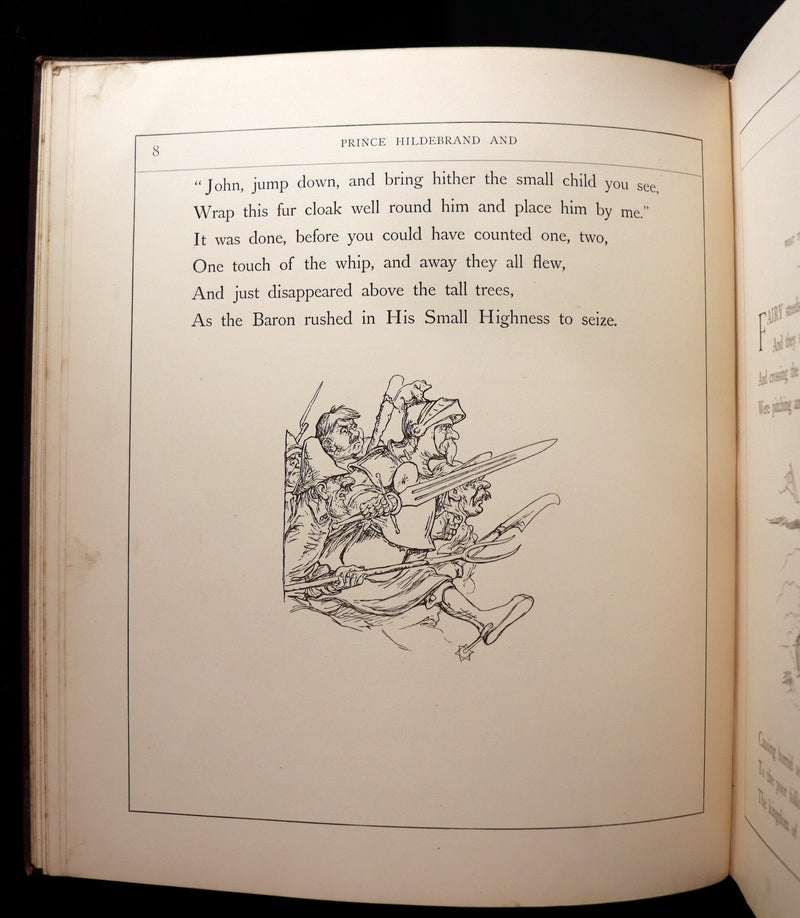 1880 Scarce Victorian First Edition ~ The Story of Prince Hildebrand and the Princess Ida With 110 illustrations by the Major T.S. Seccombe.