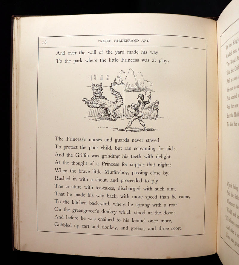 1880 Scarce Victorian First Edition ~ The Story of Prince Hildebrand and the Princess Ida With 110 illustrations by the Major T.S. Seccombe.