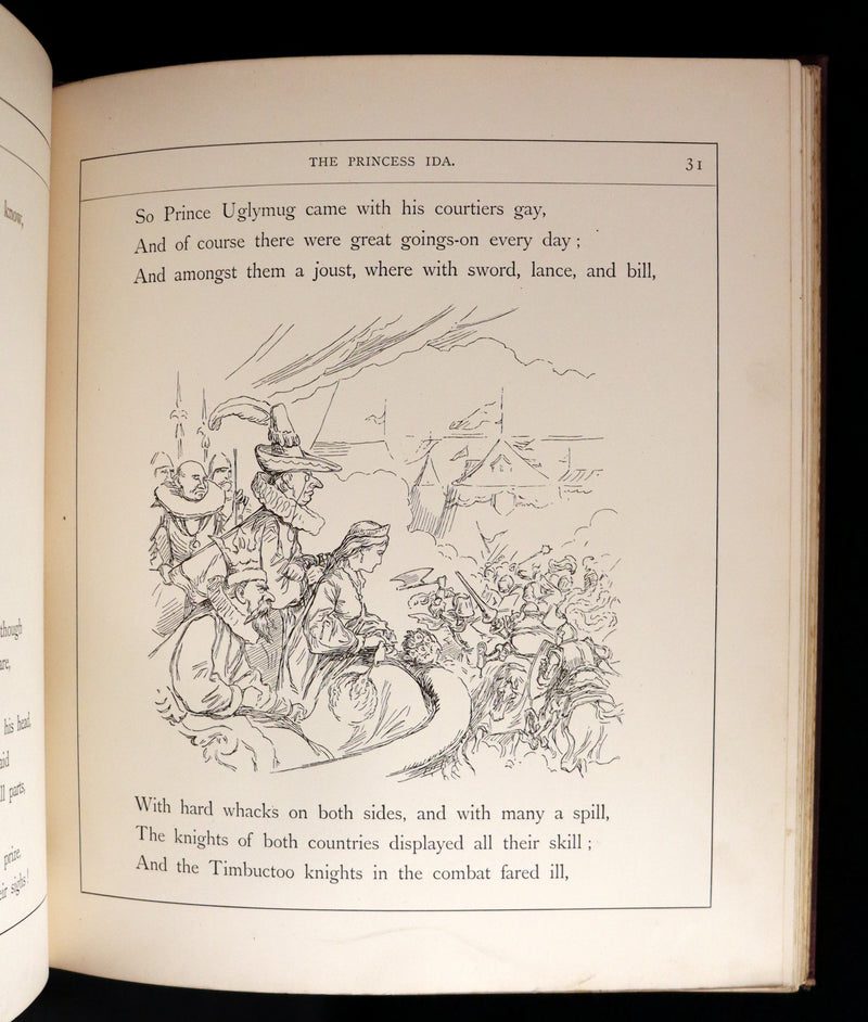 1880 Scarce Victorian First Edition ~ The Story of Prince Hildebrand and the Princess Ida With 110 illustrations by the Major T.S. Seccombe.