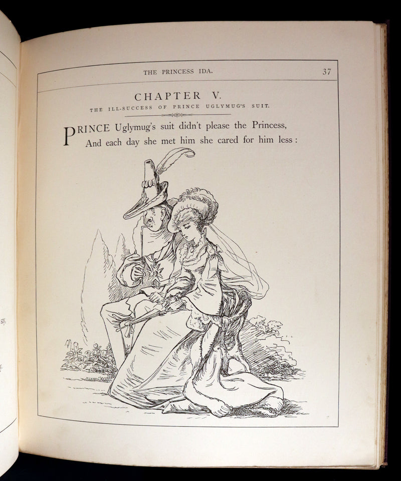 1880 Scarce Victorian First Edition ~ The Story of Prince Hildebrand and the Princess Ida With 110 illustrations by the Major T.S. Seccombe.