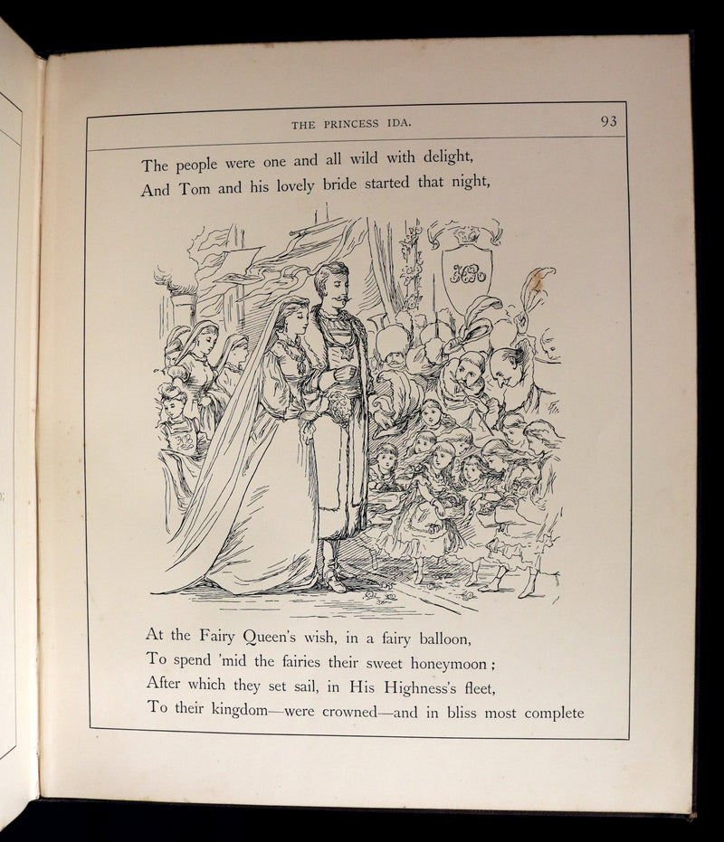 1880 Scarce Victorian First Edition ~ The Story of Prince Hildebrand and the Princess Ida With 110 illustrations by the Major T.S. Seccombe.