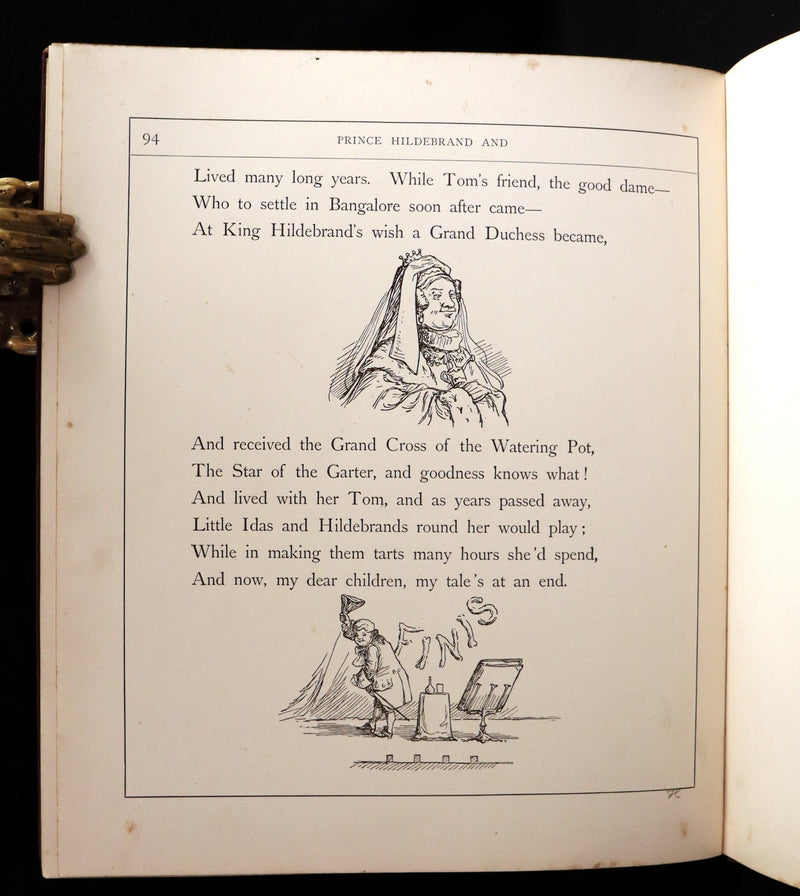 1880 Scarce Victorian First Edition ~ The Story of Prince Hildebrand and the Princess Ida With 110 illustrations by the Major T.S. Seccombe.