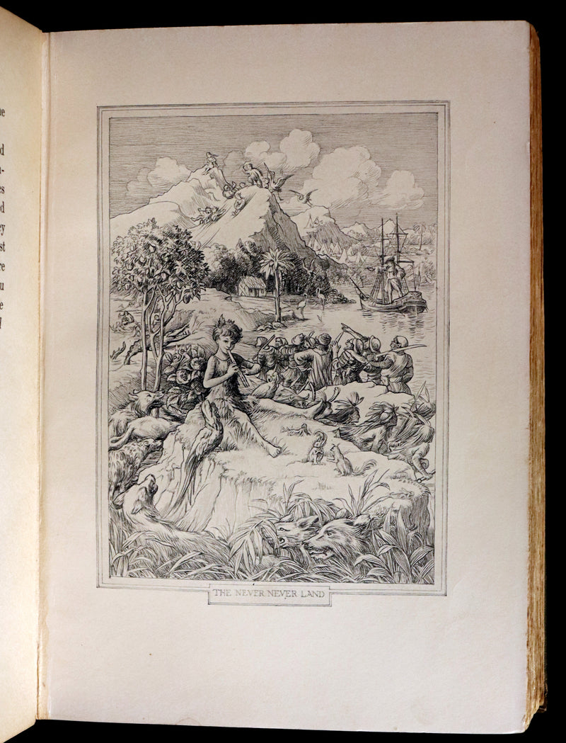 1911 Rare PETER PAN First Edition - PETER and WENDY by James Matthew Barrie illustrated by F.D. Bedford.
