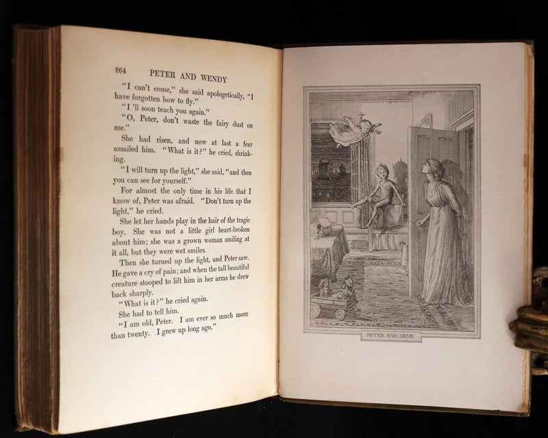 1911 Rare PETER PAN First Edition - PETER and WENDY by James Matthew Barrie illustrated by F.D. Bedford.