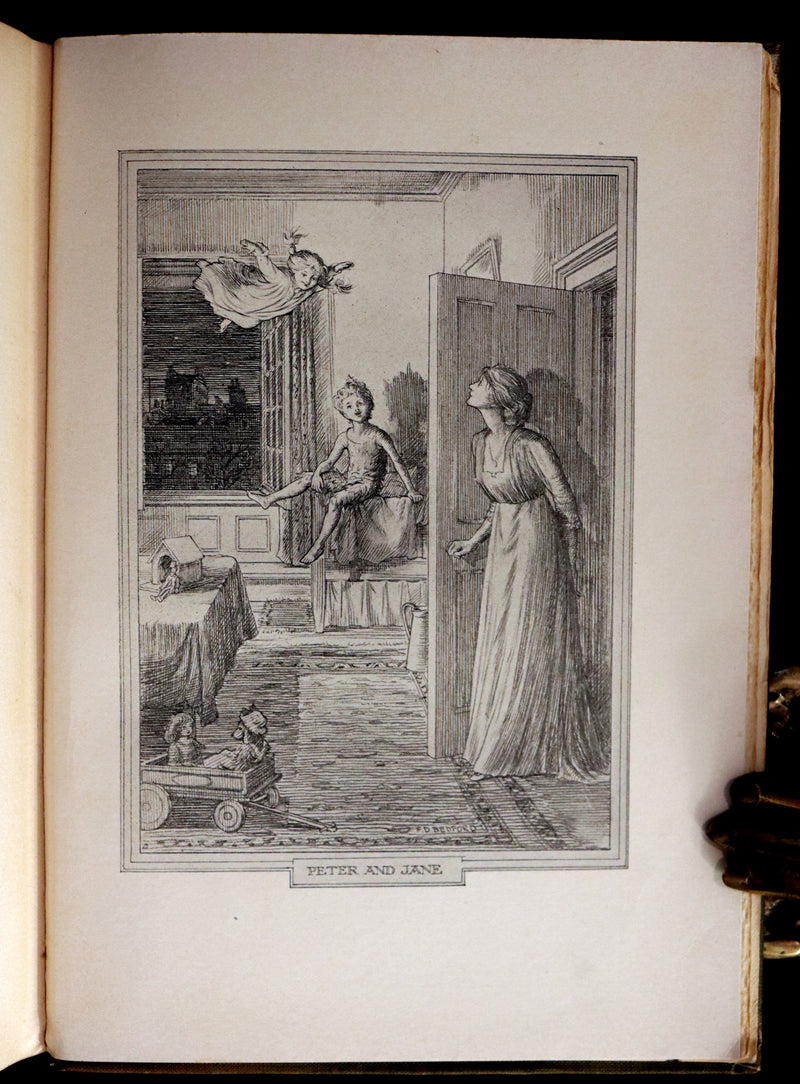 1911 Rare PETER PAN First Edition - PETER and WENDY by James Matthew Barrie illustrated by F.D. Bedford.