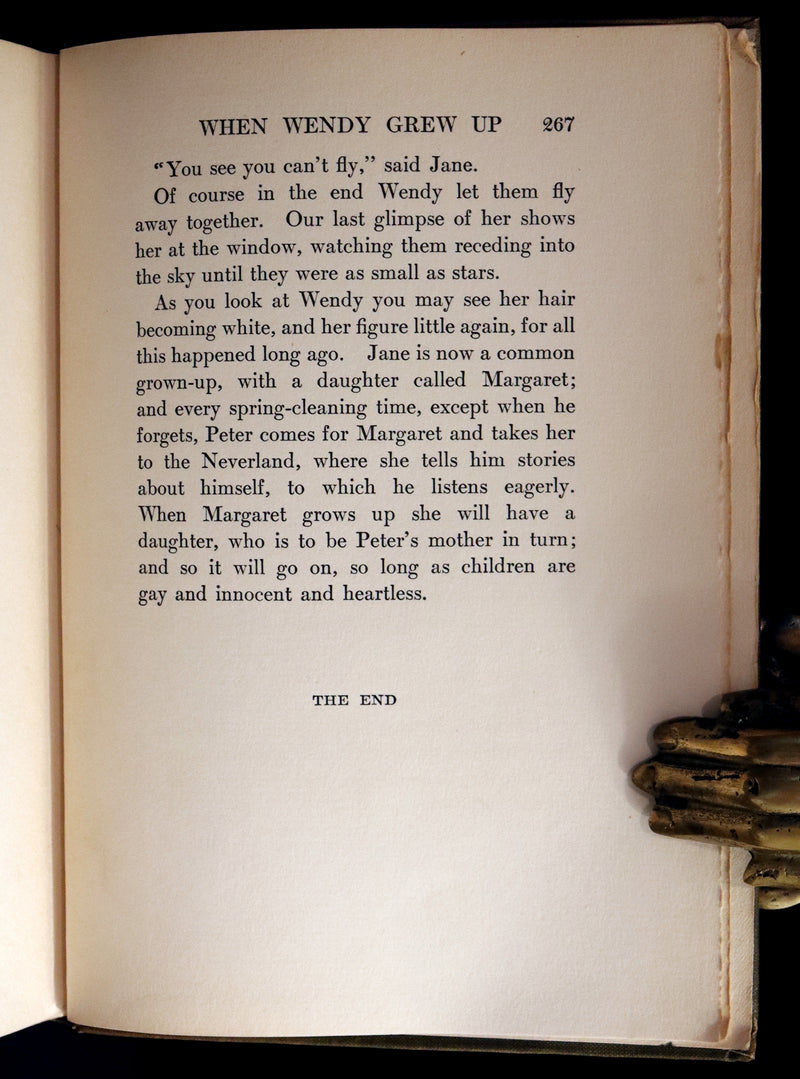 1911 Rare PETER PAN First Edition - PETER and WENDY by James Matthew Barrie illustrated by F.D. Bedford.