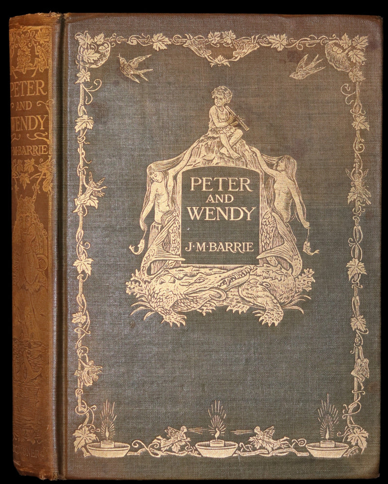 1911 Rare PETER PAN First Edition - PETER and WENDY by James Matthew Barrie illustrated by F.D. Bedford.