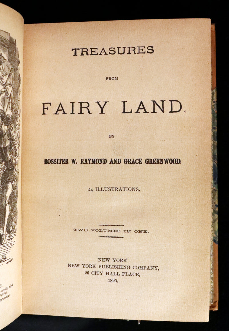 1895 Rare Victorian Book ~ Treasures from FAIRY LAND by Rossiter W. Raymond and Grace Greenwood.