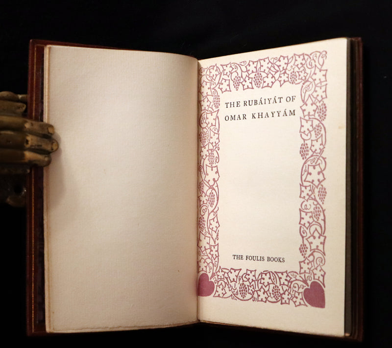 1910 Beautiful Rowfant Binding - Rubaiyat of Omar Khayyam wonderfully Illustrated by Frank Brangwyn.