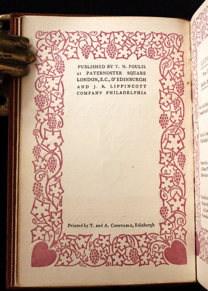 1910 Beautiful Rowfant Binding - Rubaiyat of Omar Khayyam wonderfully Illustrated by Frank Brangwyn.