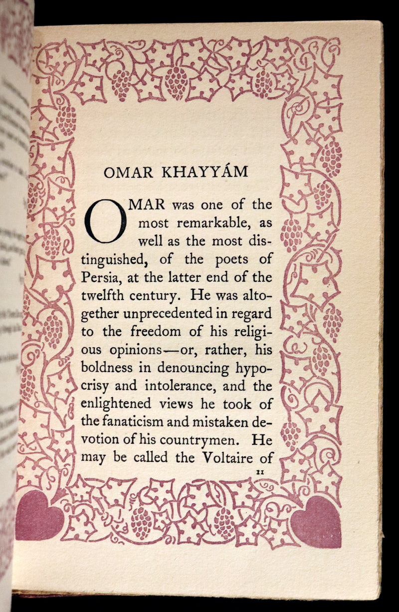 1910 Beautiful Rowfant Binding - Rubaiyat of Omar Khayyam wonderfully Illustrated by Frank Brangwyn.