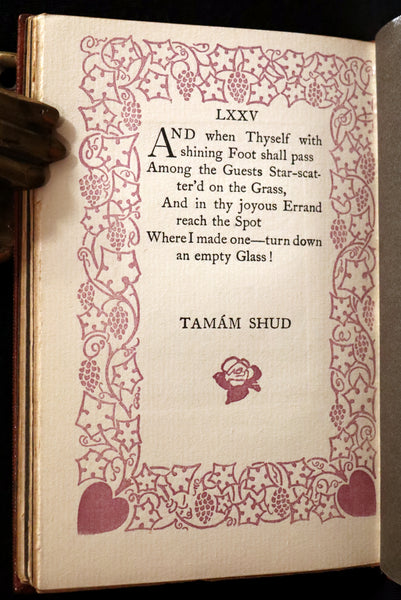 1910 Beautiful Rowfant Binding - Rubaiyat of Omar Khayyam wonderfully Illustrated by Frank Brangwyn.