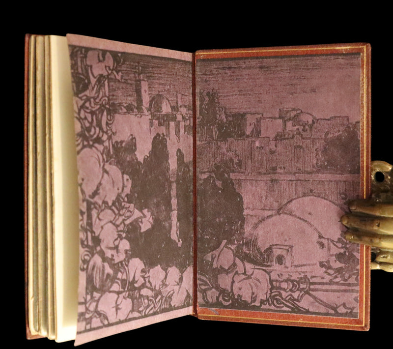 1910 Beautiful Rowfant Binding - Rubaiyat of Omar Khayyam wonderfully Illustrated by Frank Brangwyn.