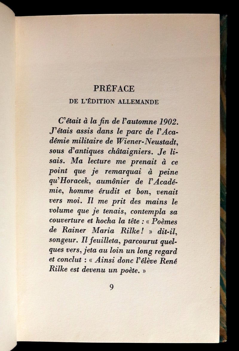 1937 Rare French First Edition - Lettres à un Jeune Poète (Letters to a Young Poet) by Rainer Maria Rilke. #435.