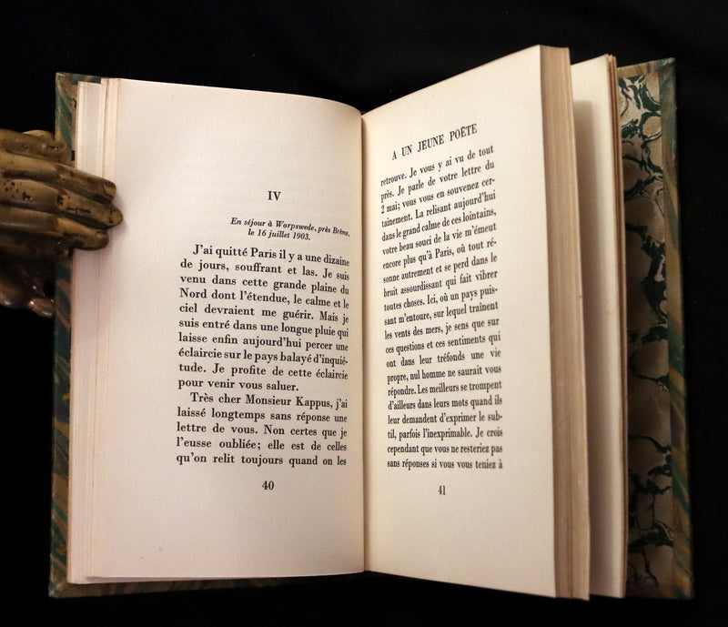 1937 Rare French First Edition - Lettres à un Jeune Poète (Letters to a Young Poet) by Rainer Maria Rilke. #435.