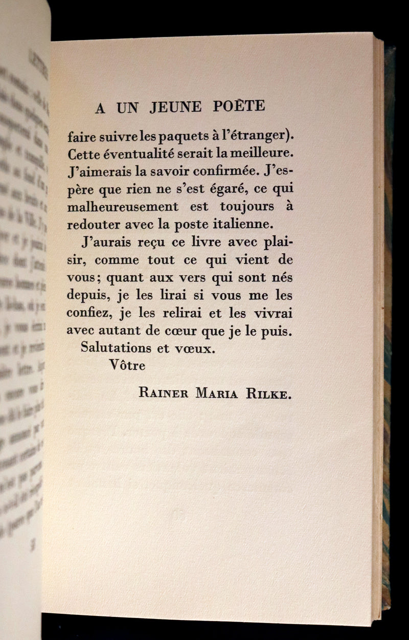 1937 Rare French First Edition - Lettres à un Jeune Poète (Letters to a Young Poet) by Rainer Maria Rilke. #435.