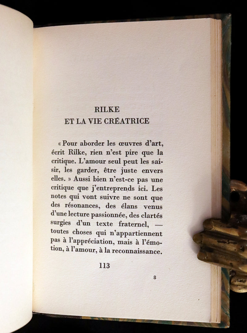 1937 Rare French First Edition - Lettres à un Jeune Poète (Letters to a Young Poet) by Rainer Maria Rilke. #435.
