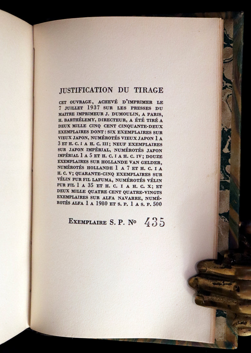1937 Rare French First Edition - Lettres à un Jeune Poète (Letters to a Young Poet) by Rainer Maria Rilke. #435.