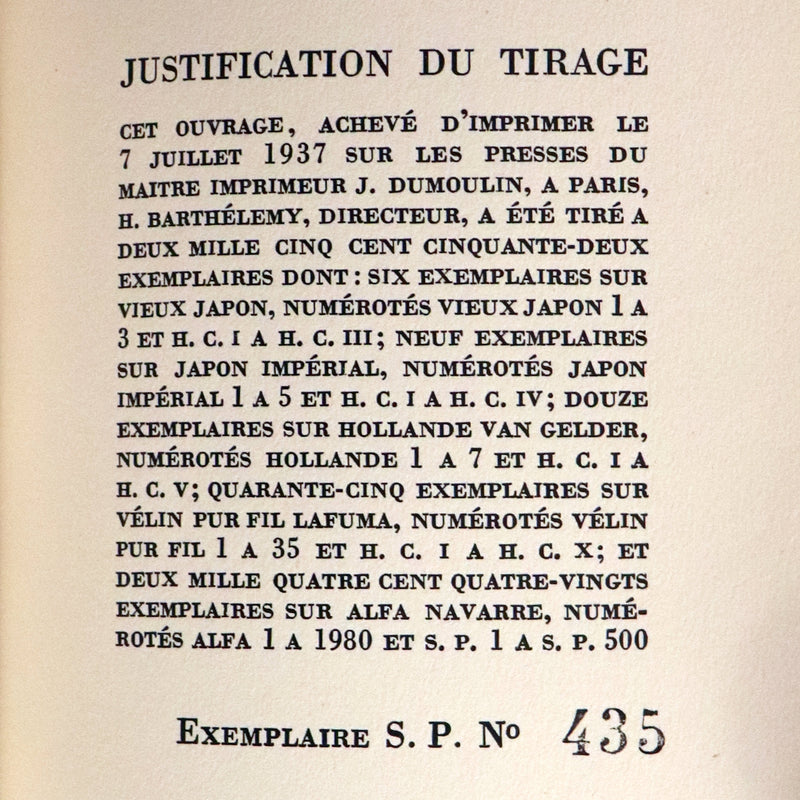1937 Rare French First Edition - Lettres à un Jeune Poète (Letters to a Young Poet) by Rainer Maria Rilke. #435.
