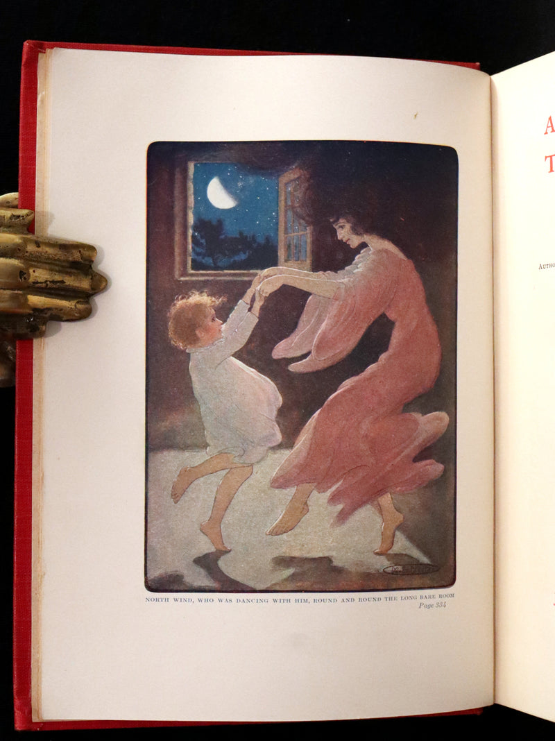 1909 Rare Book - AT THE BACK OF THE NORTH WIND. First Edition illustrated by Maria L. Kirk.