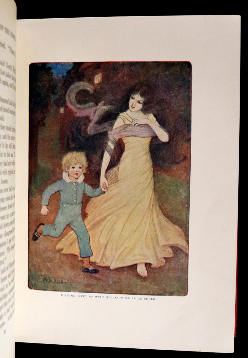 1909 Rare Book - AT THE BACK OF THE NORTH WIND. First Edition illustrated by Maria L. Kirk.