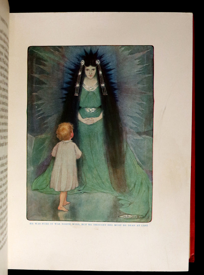 1909 Rare Book - AT THE BACK OF THE NORTH WIND. First Edition illustrated by Maria L. Kirk.