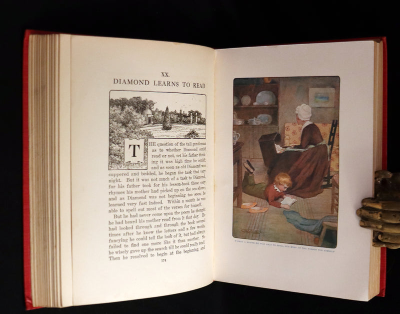 1909 Rare Book - AT THE BACK OF THE NORTH WIND. First Edition illustrated by Maria L. Kirk.