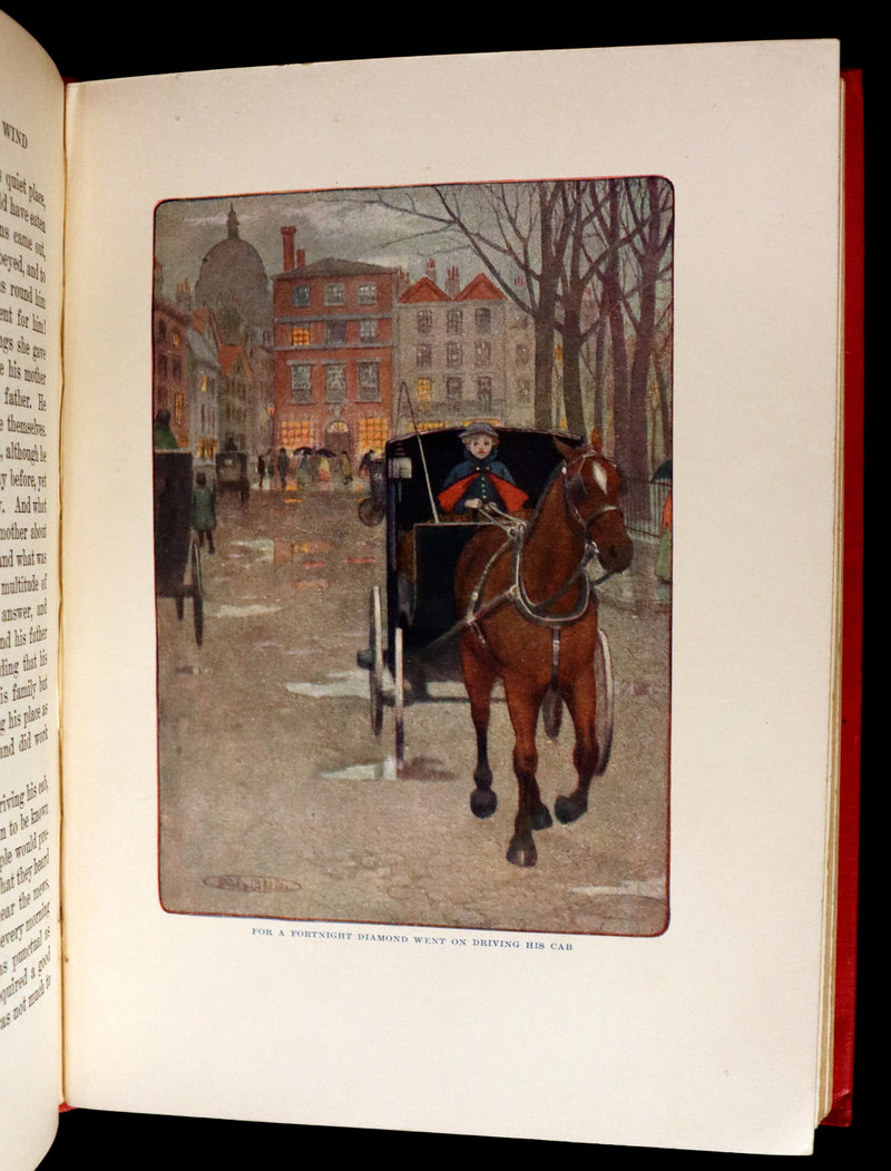 1909 Rare Book - AT THE BACK OF THE NORTH WIND. First Edition illustrated by Maria L. Kirk.