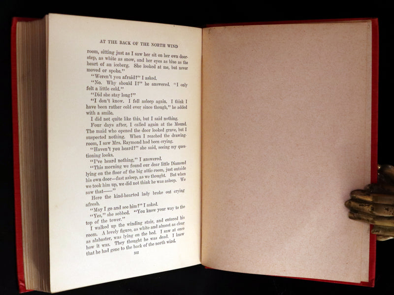 1909 Rare Book - AT THE BACK OF THE NORTH WIND. First Edition illustrated by Maria L. Kirk.