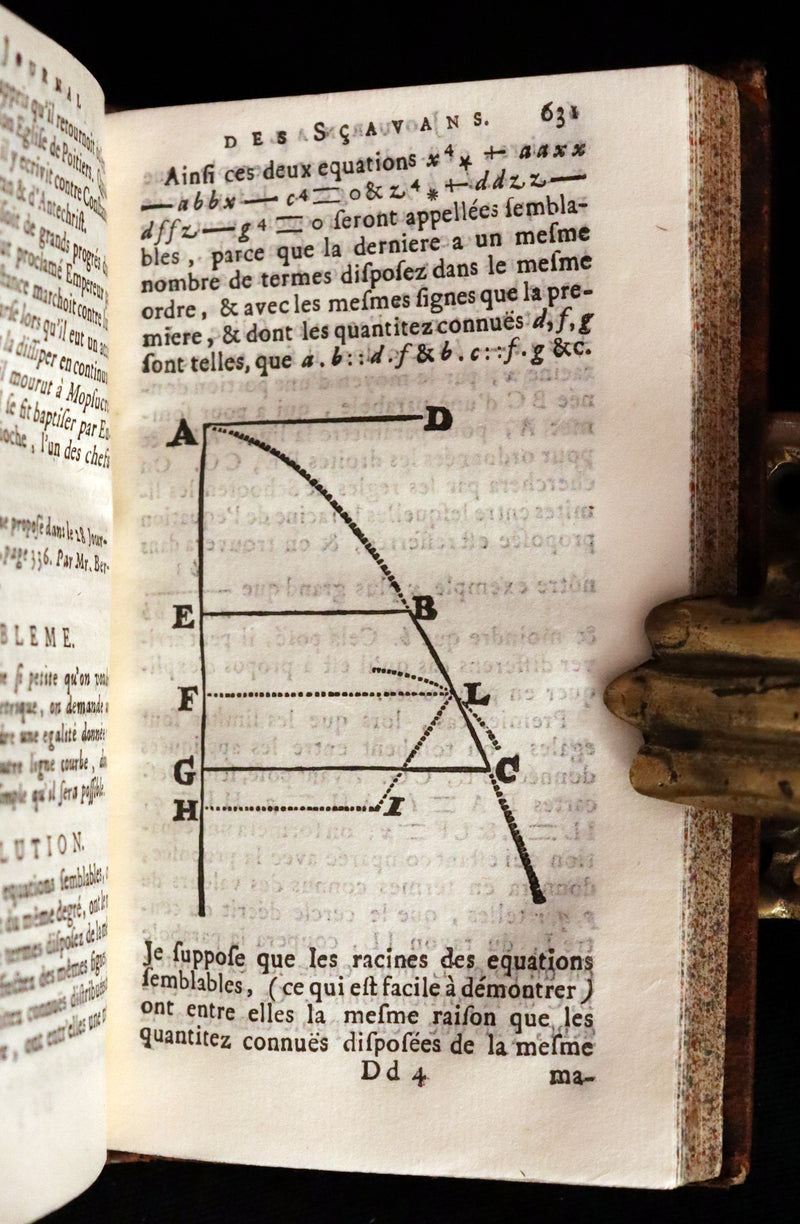 1694 Scarce French Book - Scientists' Journal for year 1693 - Journal des SCAVANS pour l'année 1693.