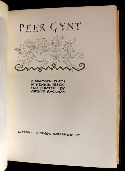 1936 Rare First Rakcham Edition - PEER GYNT, the Norwegian Fairy Tale by Henrik Ibsen.