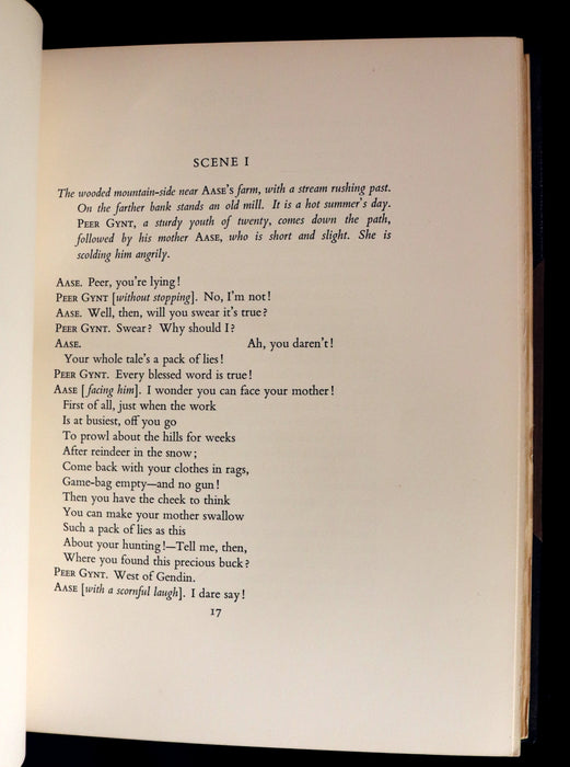 1936 Rare First Rakcham Edition - PEER GYNT, the Norwegian Fairy Tale by Henrik Ibsen.