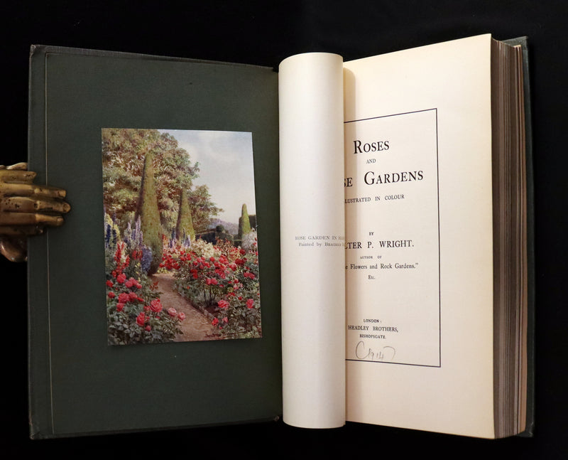 1914 Scarce Gardening Book - ROSES AND ROSE GARDENS by Walter P. Wright. Illustrated.