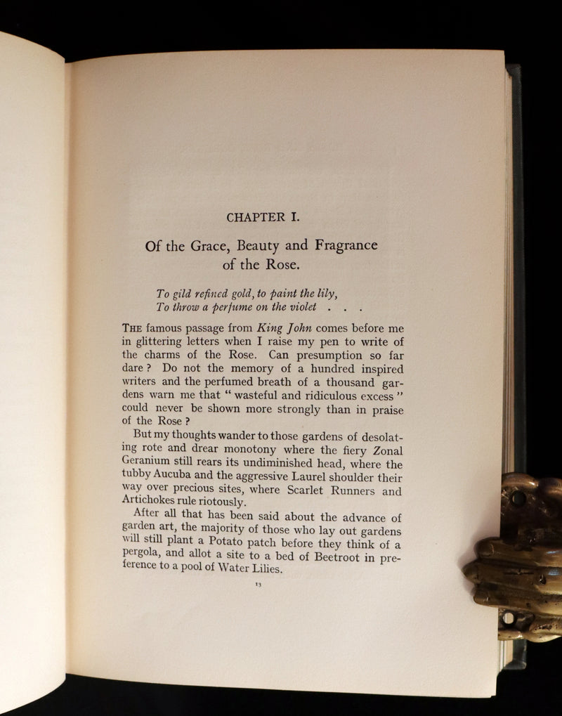 1914 Scarce Gardening Book - ROSES AND ROSE GARDENS by Walter P. Wright. Illustrated.